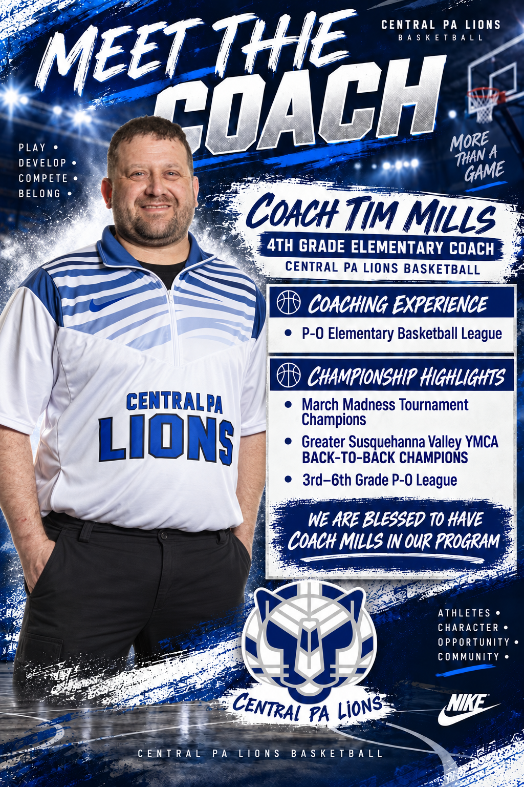 Coach Tim Mills